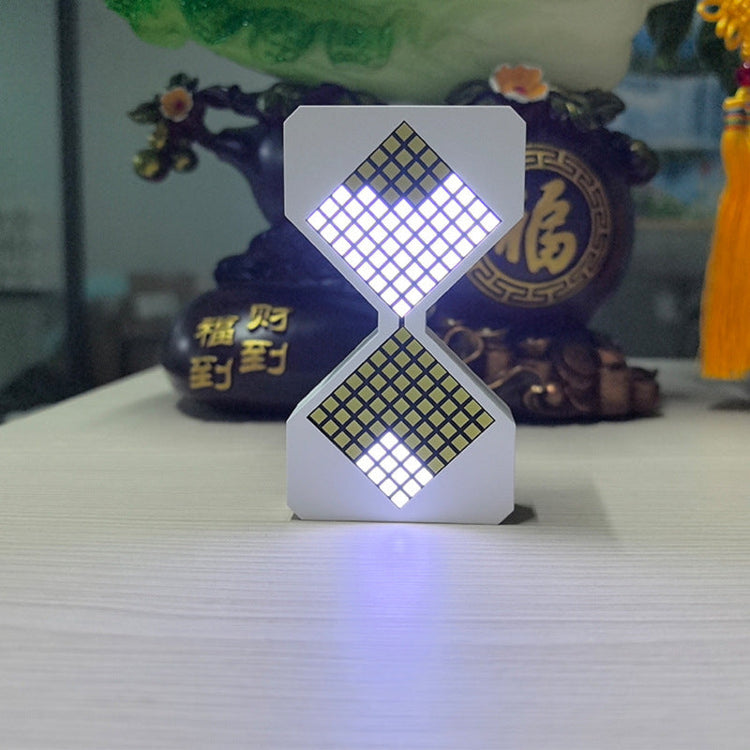 Cyber-style LED electronic sand timer: gravity-sensing, 1-30min countdown, tech decompression toy