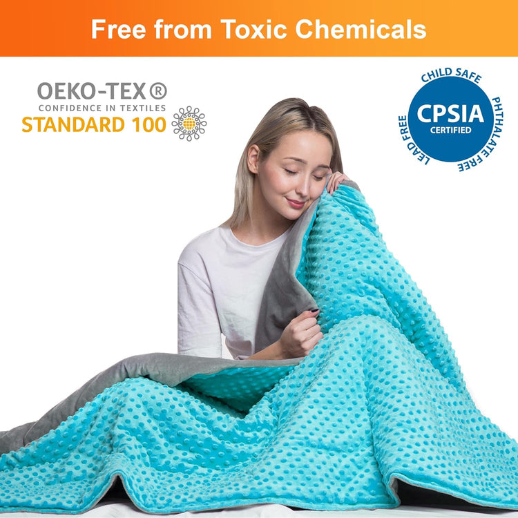 Kids Weighted Blanket with Removable Minky Cover