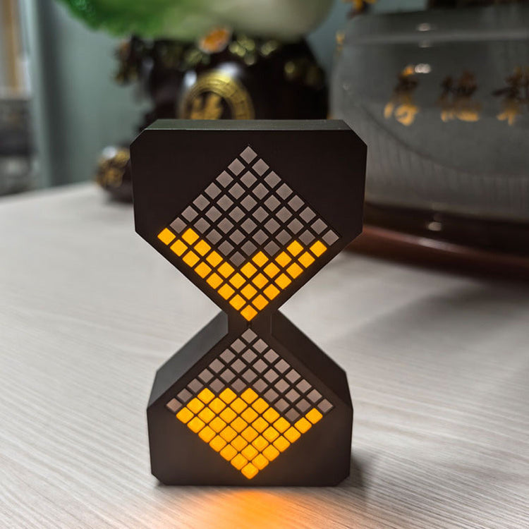 Cyber-style LED electronic sand timer: gravity-sensing, 1-30min countdown, tech decompression toy