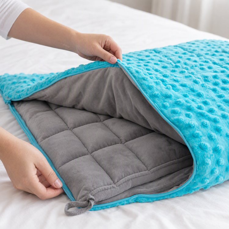 Kids Weighted Blanket with Removable Minky Cover