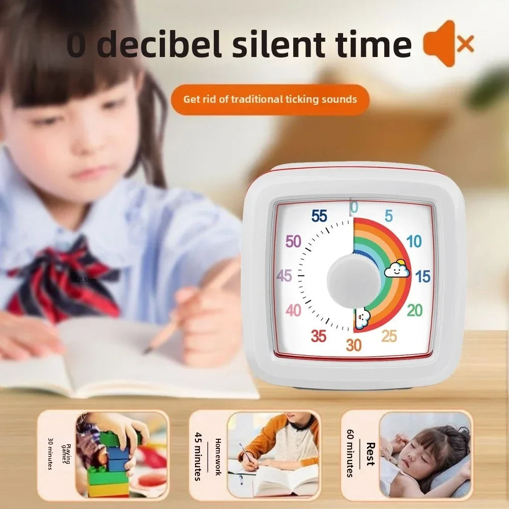 60-Minute Visual Countdown Timer — Silent Classroom & Home Timer for Kids and Adults