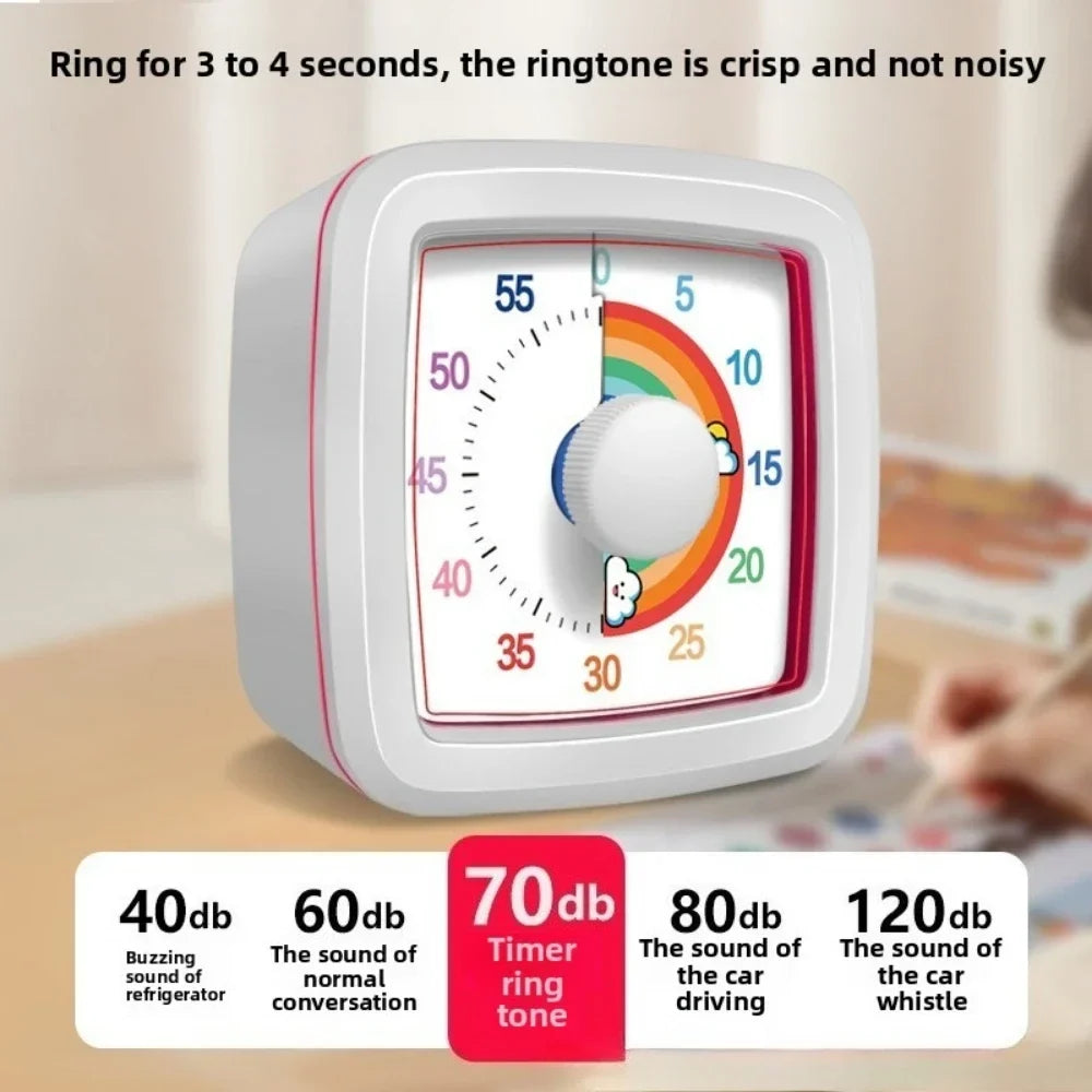 60-Minute Visual Countdown Timer — Silent Classroom & Home Timer for Kids and Adults