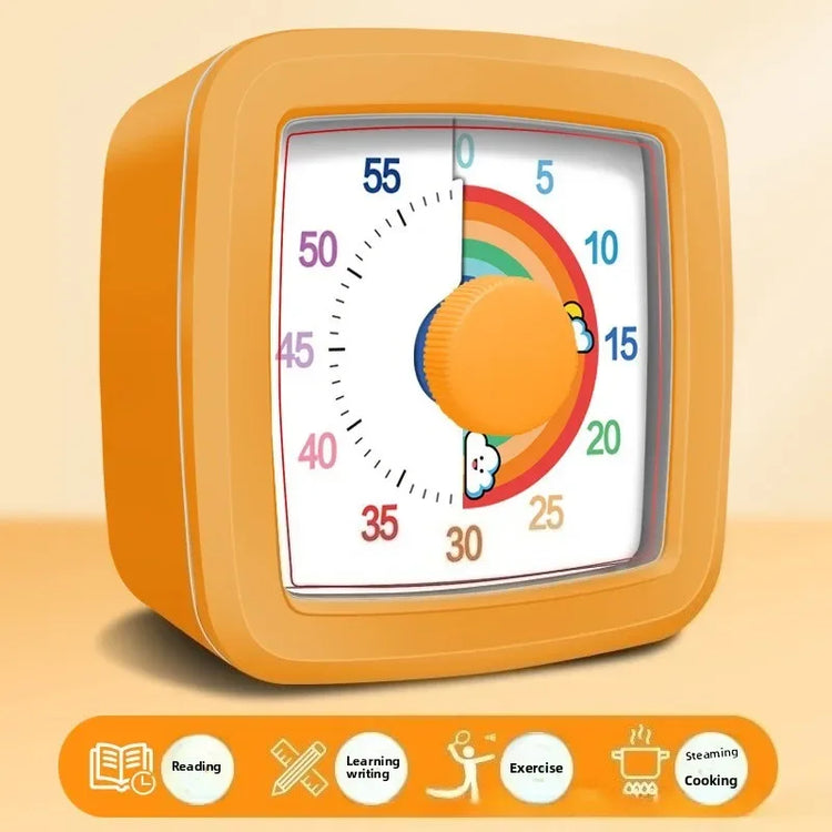 60-Minute Visual Countdown Timer — Silent Classroom & Home Timer for Kids and Adults